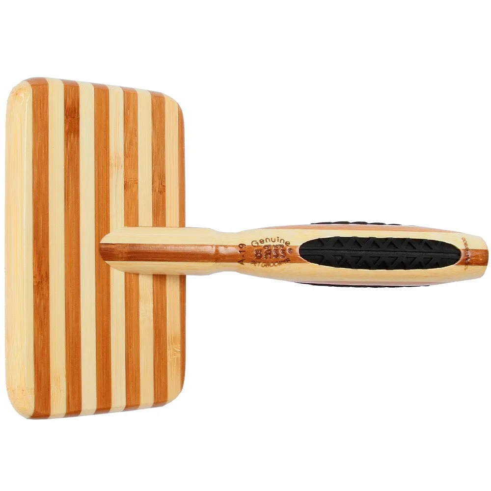 Bass Brushes De-Matting Soft Pin Striped Slicker Brush For Cats & Dogs (Large)