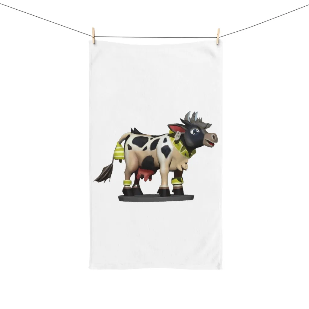 Black and White Cow Hand Towel