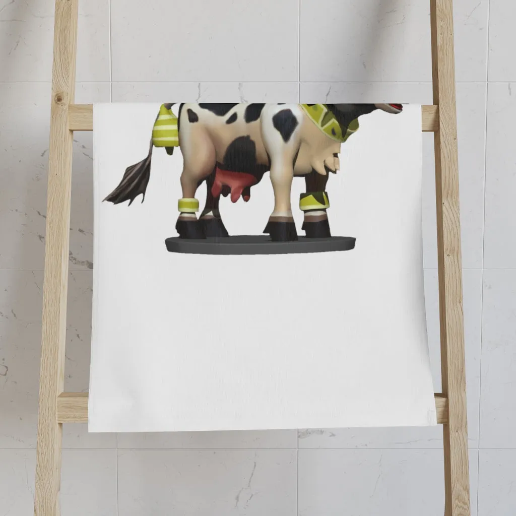 Black and White Cow Hand Towel