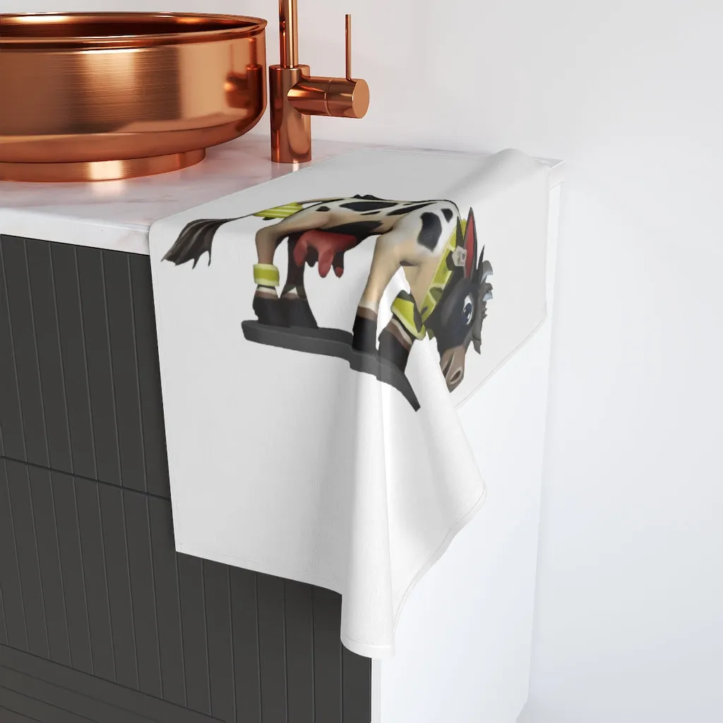 Black and White Cow Hand Towel