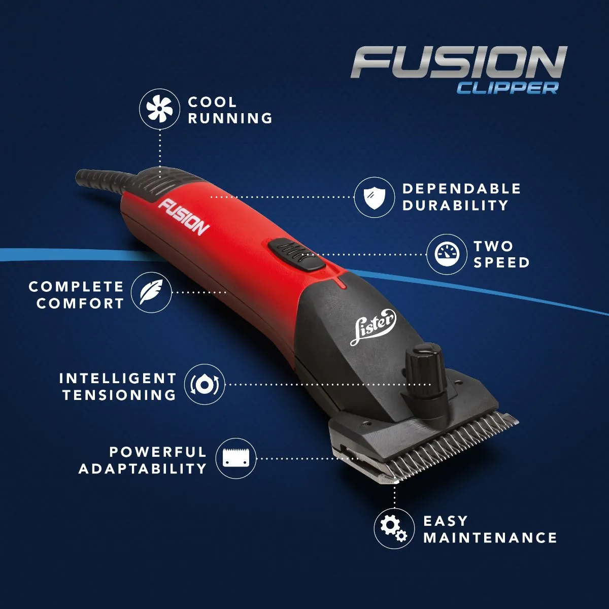 LISTER FUSION HORSE CLIPPER 240V
