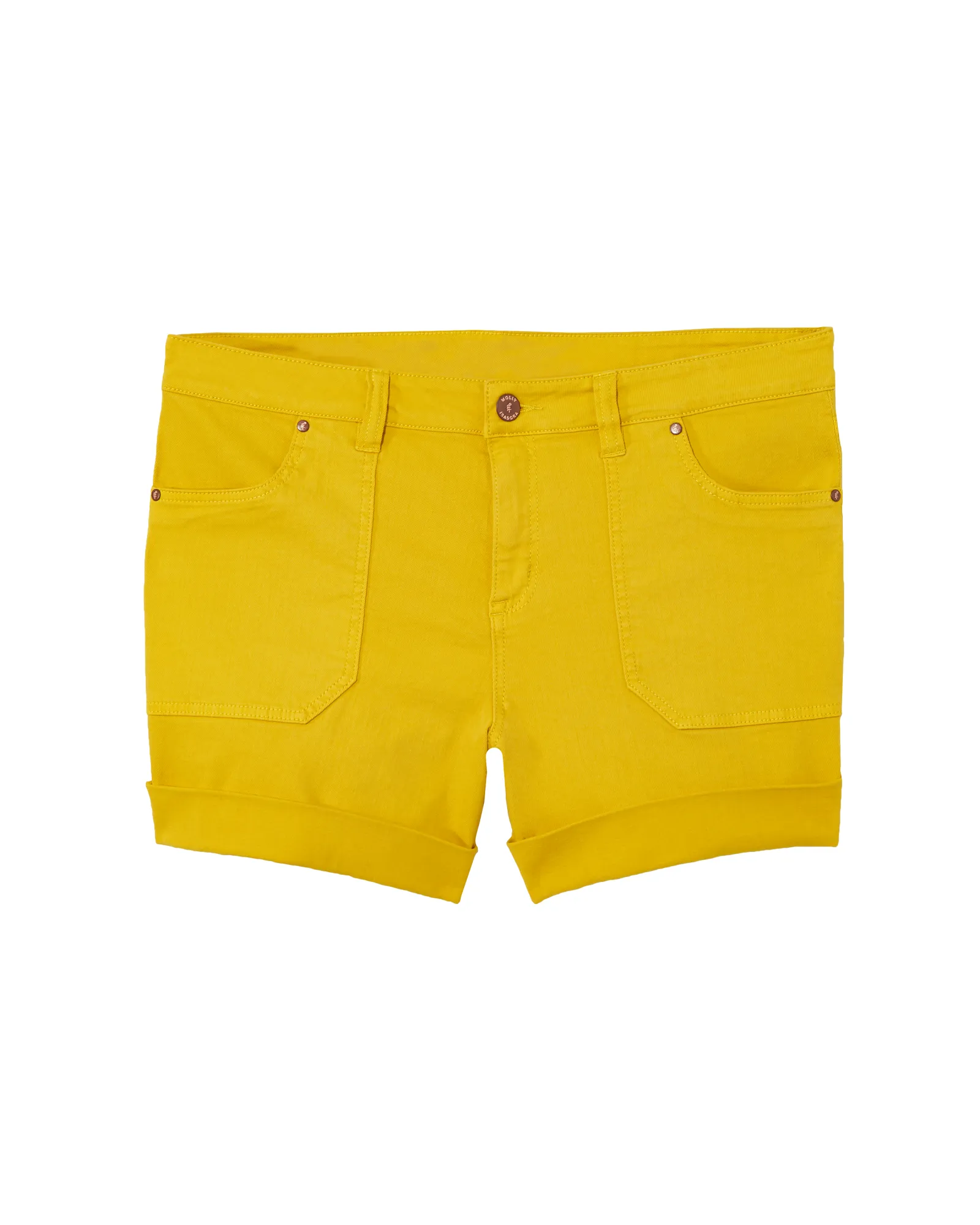 Macau Rolled Wide Cuff Short | Yellow