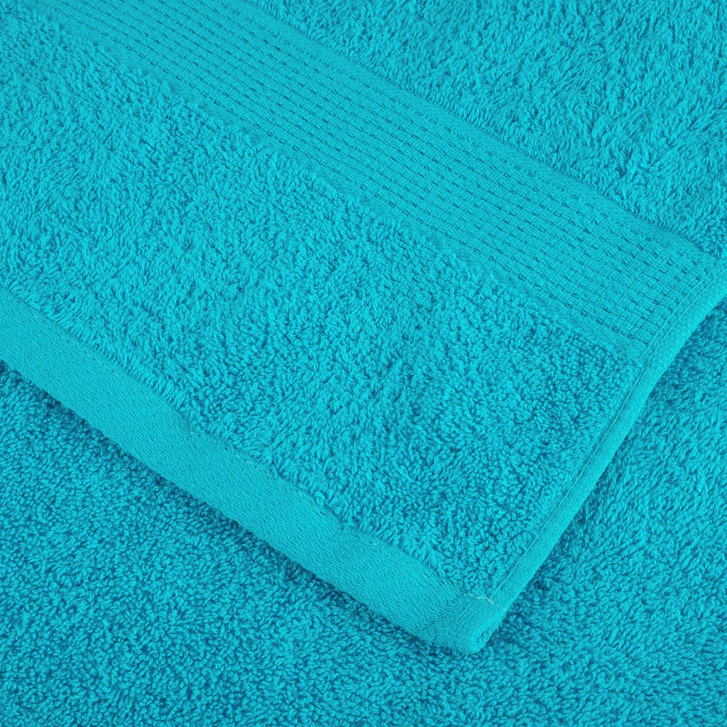 Premium Sauna Towels 2 pcs Turquoise 80x200 cm 600 gsm 100% Cotton